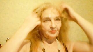 Red-haired gran Chris has her own way of caring for her face